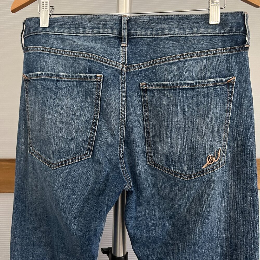 Express High‎ Rise Vintage Skinny Ankle Button Fly Blue Jeans Sz 10 - Picture 9 of 15
